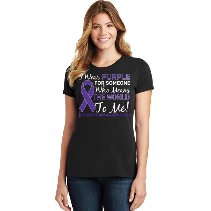 I Wear Purple Alzheimer's Disease Awareness Women's T-Shirt