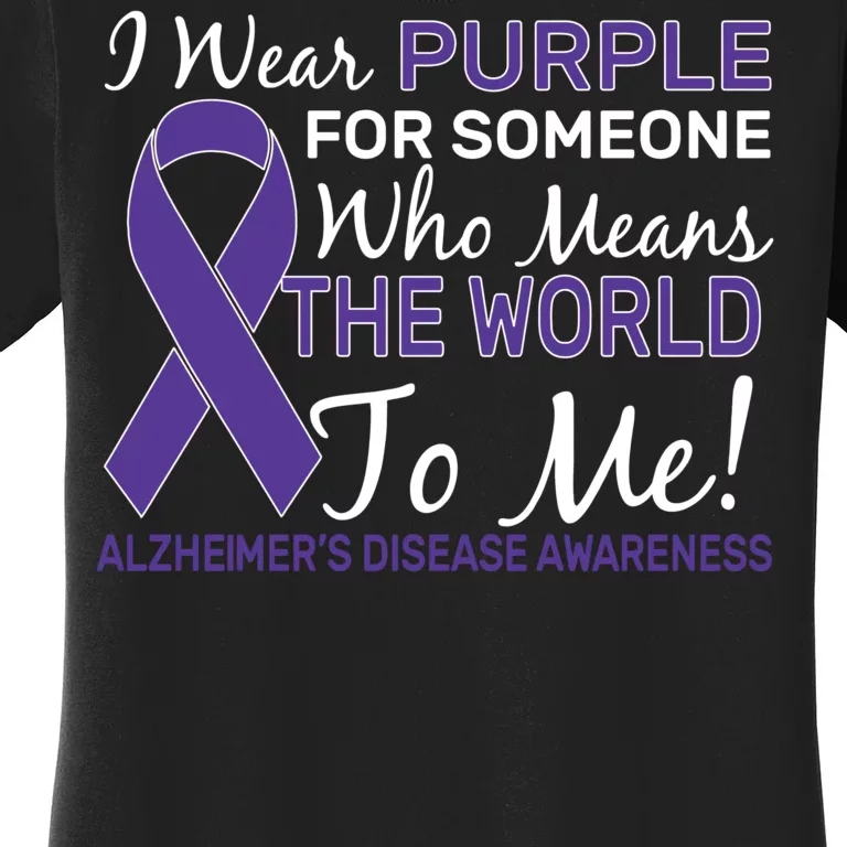 I Wear Purple Alzheimer's Disease Awareness Women's T-Shirt