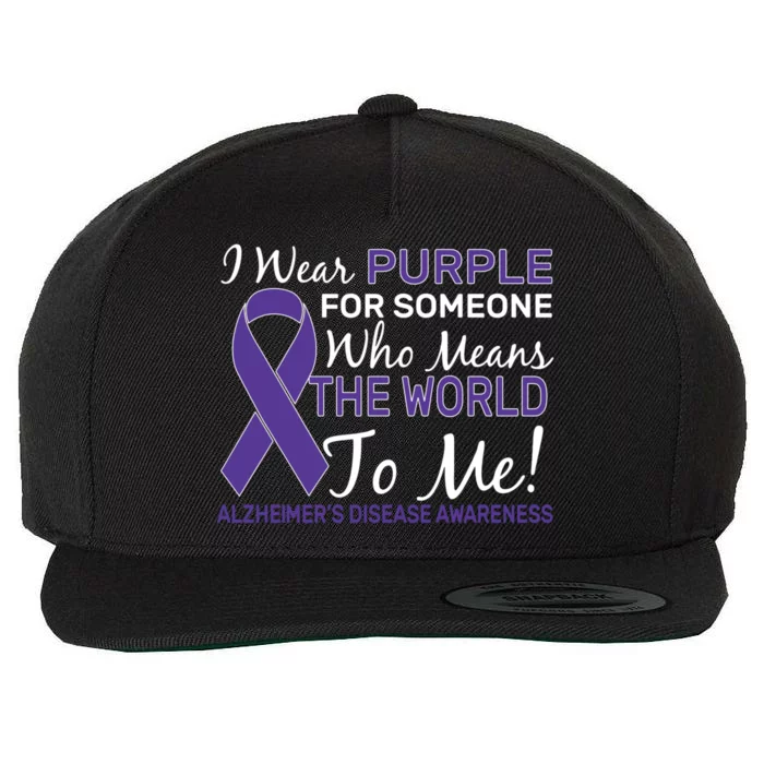 I Wear Purple Alzheimer's Disease Awareness Wool Snapback Cap