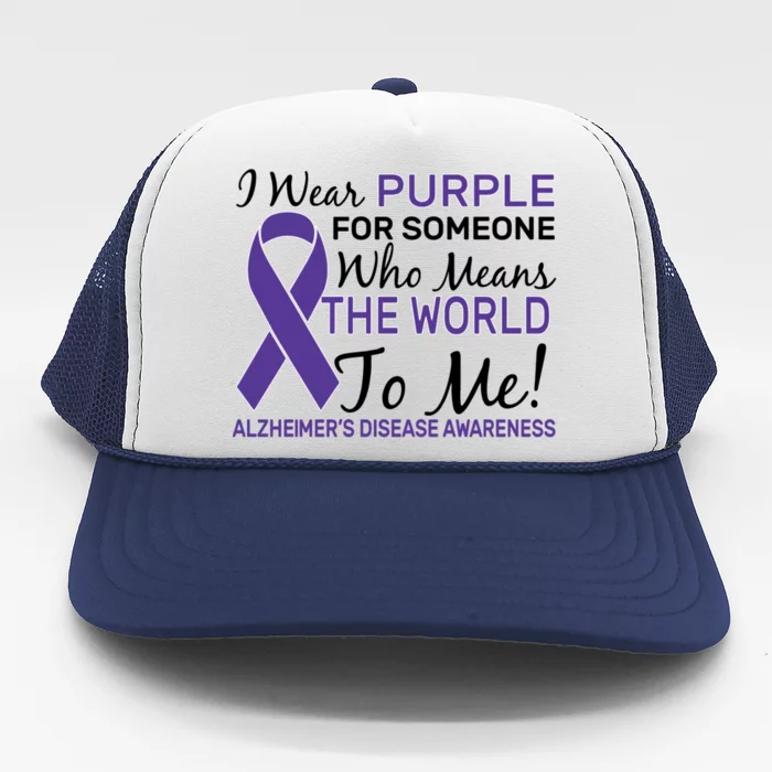 I Wear Purple Alzheimer's Disease Awareness Trucker Hat