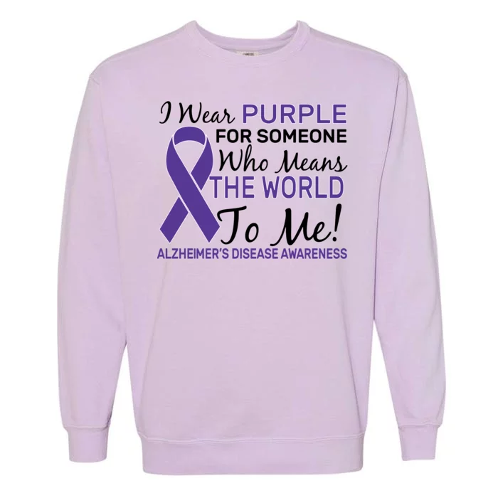 I Wear Purple Alzheimer's Disease Awareness Garment-Dyed Sweatshirt