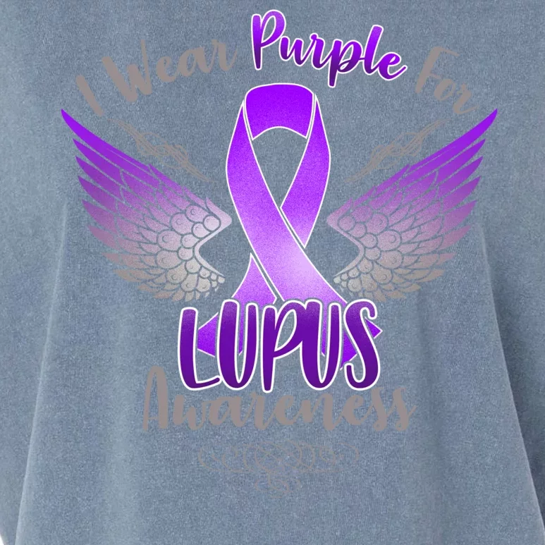 I Wear Purple For Lupus Awareness Garment-Dyed Women's Muscle Tee