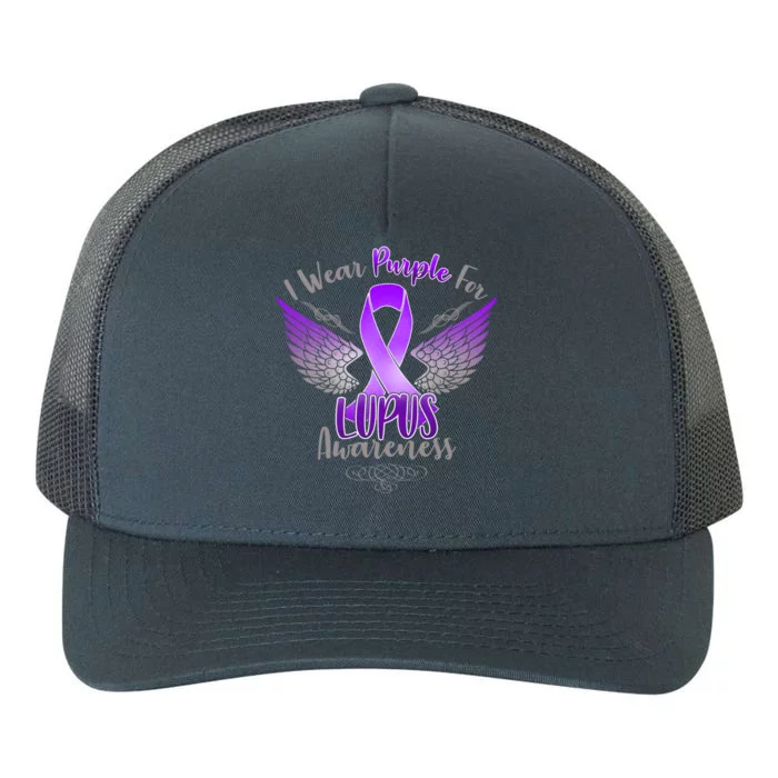 I Wear Purple For Lupus Awareness Yupoong Adult 5-Panel Trucker Hat