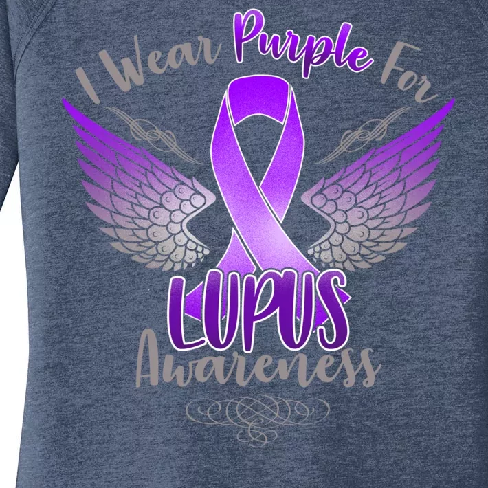 I Wear Purple For Lupus Awareness Women's Perfect Tri Tunic Long Sleeve Shirt