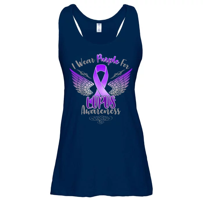 I Wear Purple For Lupus Awareness Ladies Essential Flowy Tank