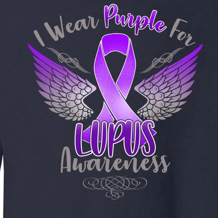 I Wear Purple For Lupus Awareness Toddler Sweatshirt