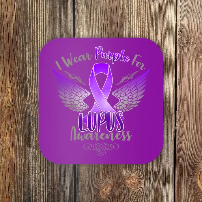 I Wear Purple For Lupus Awareness Coaster