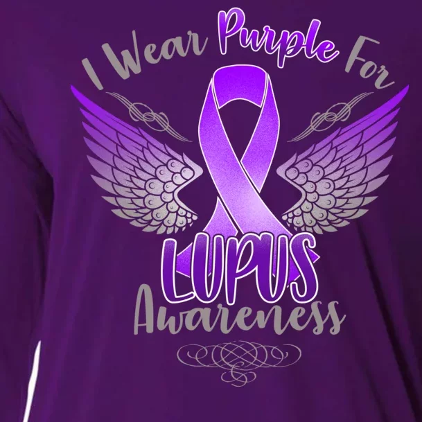 I Wear Purple For Lupus Awareness Cooling Performance Long Sleeve Crew