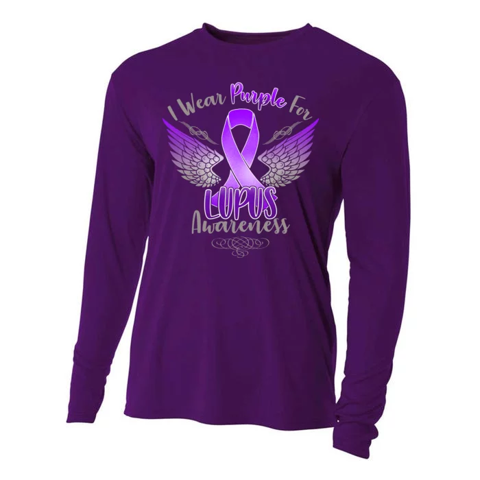 I Wear Purple For Lupus Awareness Cooling Performance Long Sleeve Crew