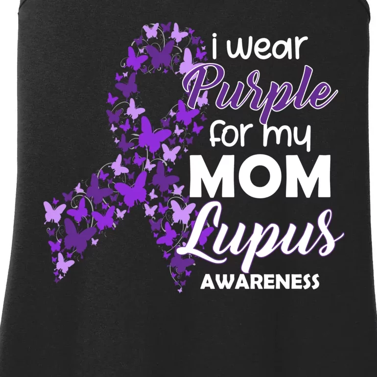 I Wear Purple For My Mom Lupus Awareness Ladies Essential Tank