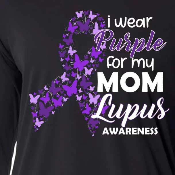 I Wear Purple For My Mom Lupus Awareness Cooling Performance Long Sleeve Crew