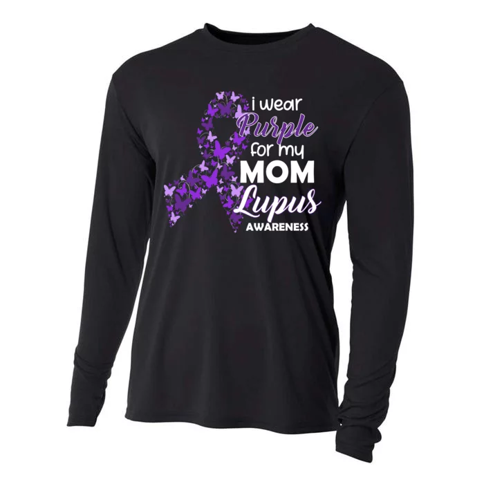 I Wear Purple For My Mom Lupus Awareness Cooling Performance Long Sleeve Crew