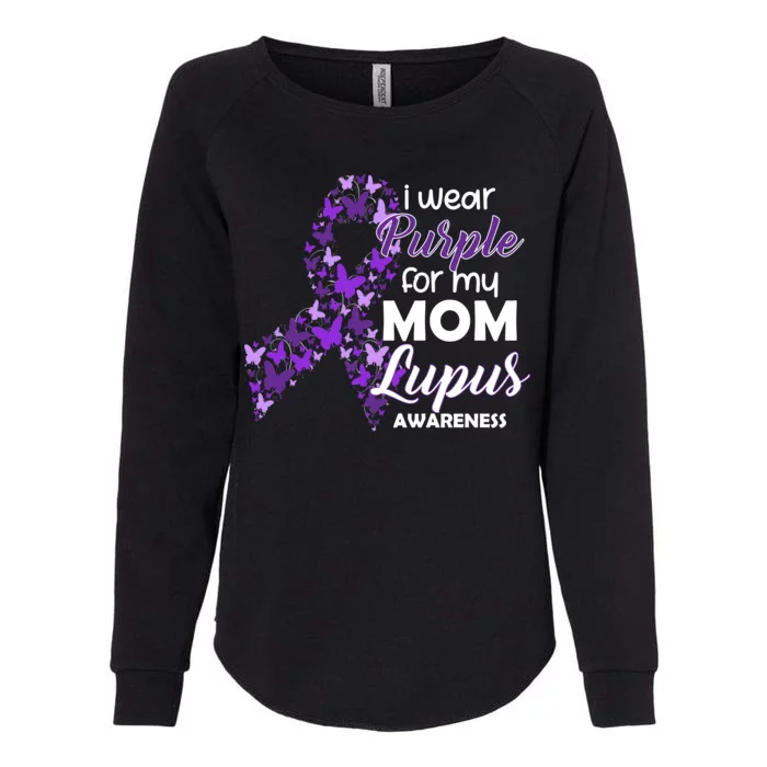 I Wear Purple For My Mom Lupus Awareness Womens California Wash Sweatshirt