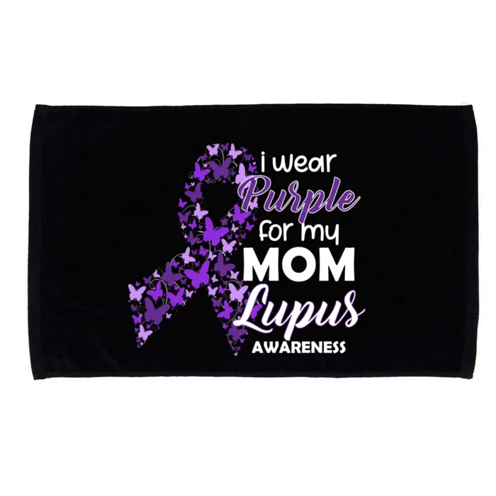 I Wear Purple For My Mom Lupus Awareness Microfiber Hand Towel