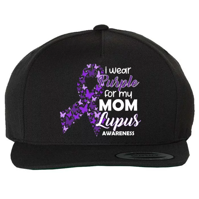 I Wear Purple For My Mom Lupus Awareness Wool Snapback Cap