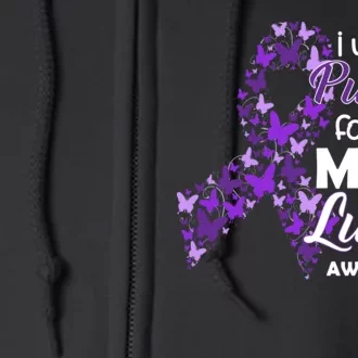 I Wear Purple For My Mom Lupus Awareness Full Zip Hoodie