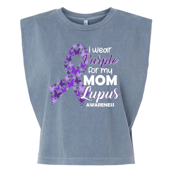 I Wear Purple For My Mom Lupus Awareness Garment-Dyed Women's Muscle Tee