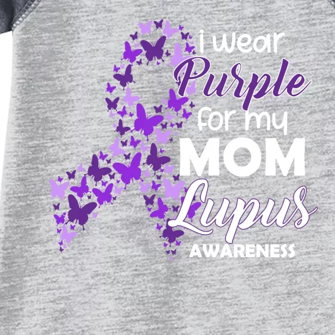 I Wear Purple For My Mom Lupus Awareness Infant Baby Jersey Bodysuit