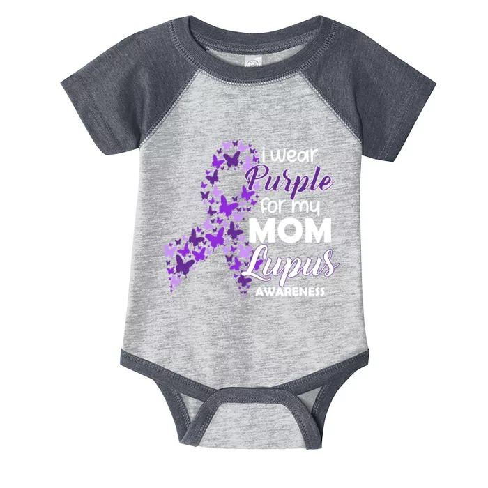 I Wear Purple For My Mom Lupus Awareness Infant Baby Jersey Bodysuit