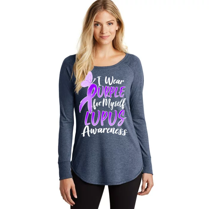 I Wear Purple For Myself Lupus Awareness Women's Perfect Tri Tunic Long Sleeve Shirt