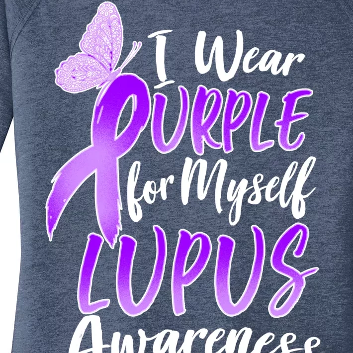 I Wear Purple For Myself Lupus Awareness Women's Perfect Tri Tunic Long Sleeve Shirt