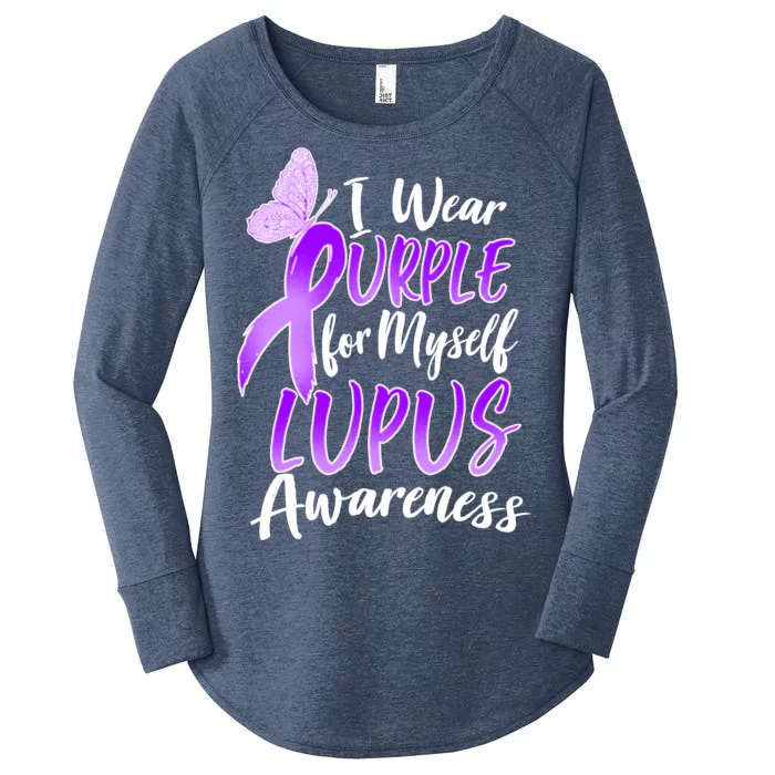 I Wear Purple For Myself Lupus Awareness Women's Perfect Tri Tunic Long Sleeve Shirt