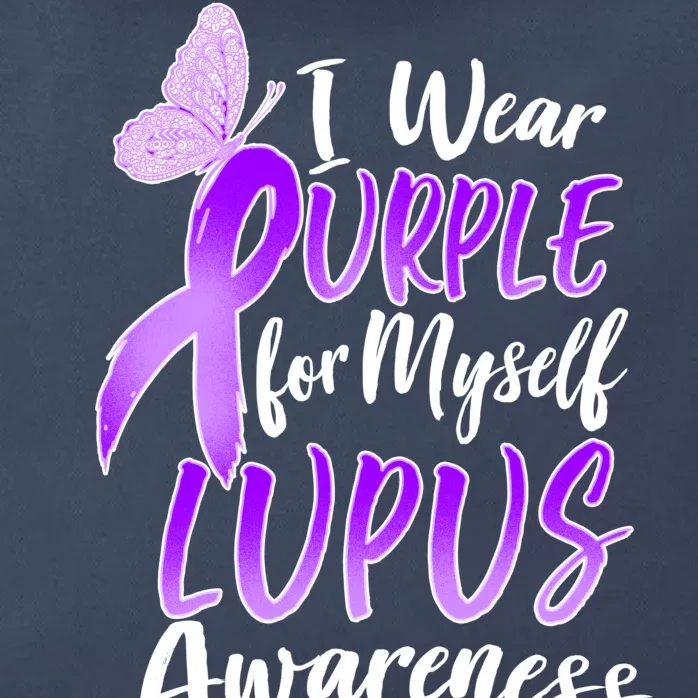 I Wear Purple For Myself Lupus Awareness Zip Tote Bag