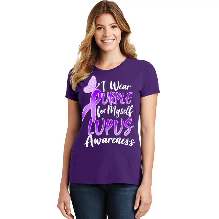 I Wear Purple For Myself Lupus Awareness Women's T-Shirt