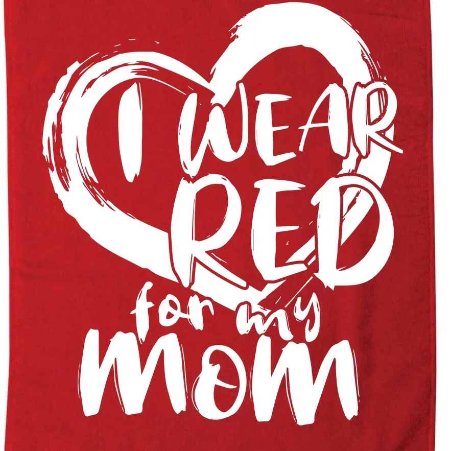 I Wear Red For My Mom Heart disease Awareness Platinum Collection Golf Towel