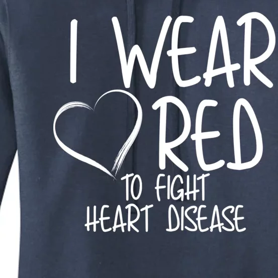 I Wear Red To Fight Heart Disease Women's Pullover Hoodie