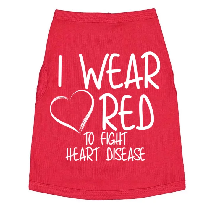 I Wear Red To Fight Heart Disease Doggie Tank