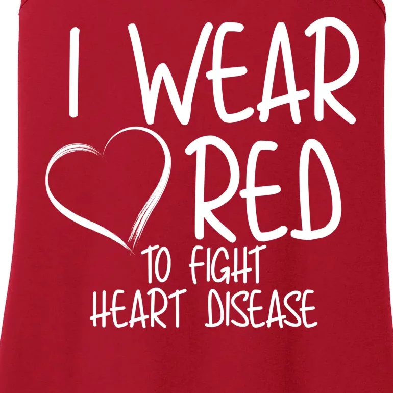 I Wear Red To Fight Heart Disease Ladies Essential Tank