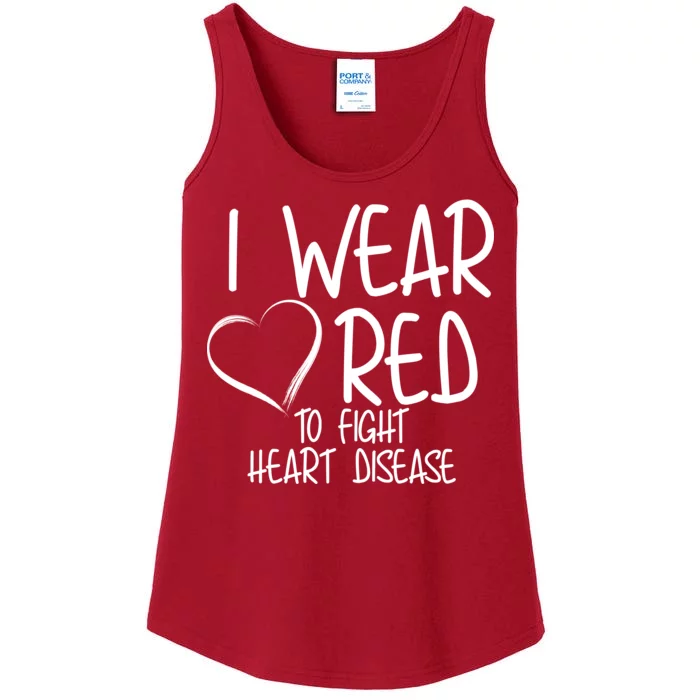 I Wear Red To Fight Heart Disease Ladies Essential Tank