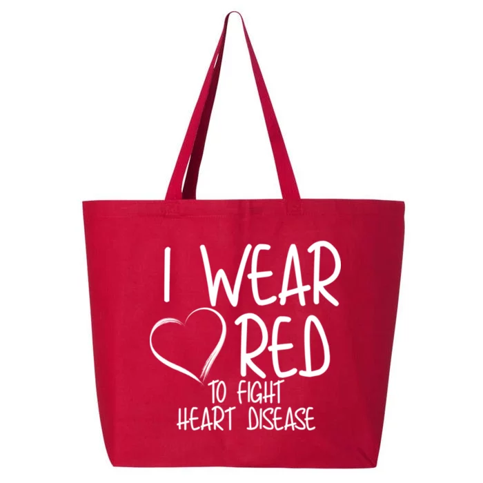 I Wear Red To Fight Heart Disease 25L Jumbo Tote