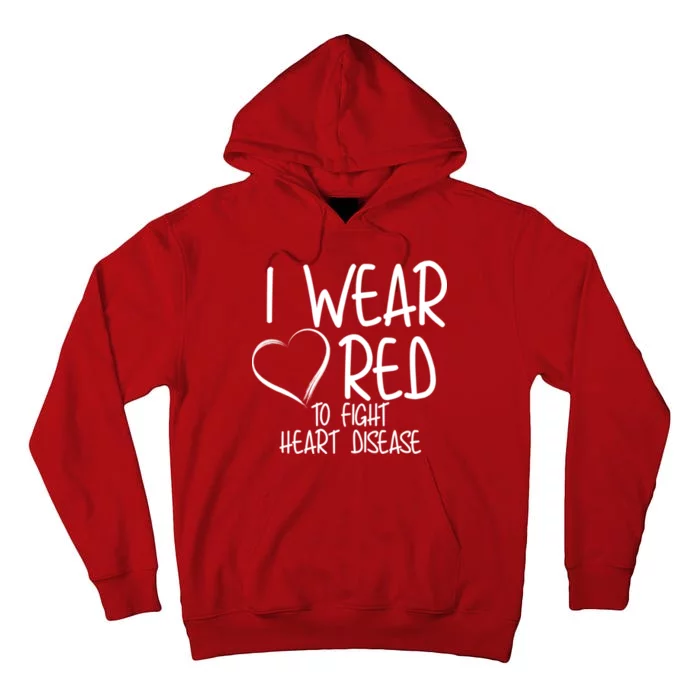 I Wear Red To Fight Heart Disease Tall Hoodie