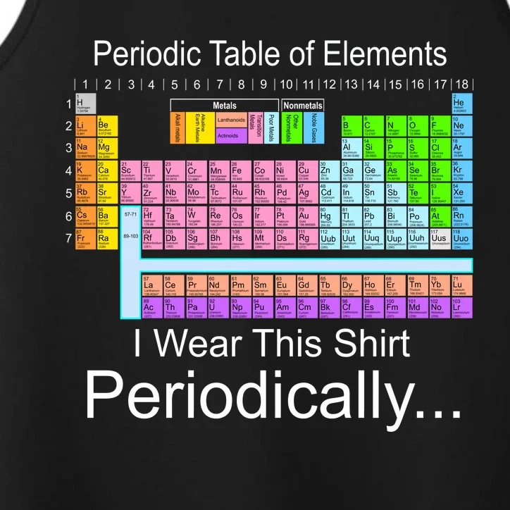 I Wear this Shirt Periodically Periodic Table of Elements Performance Tank