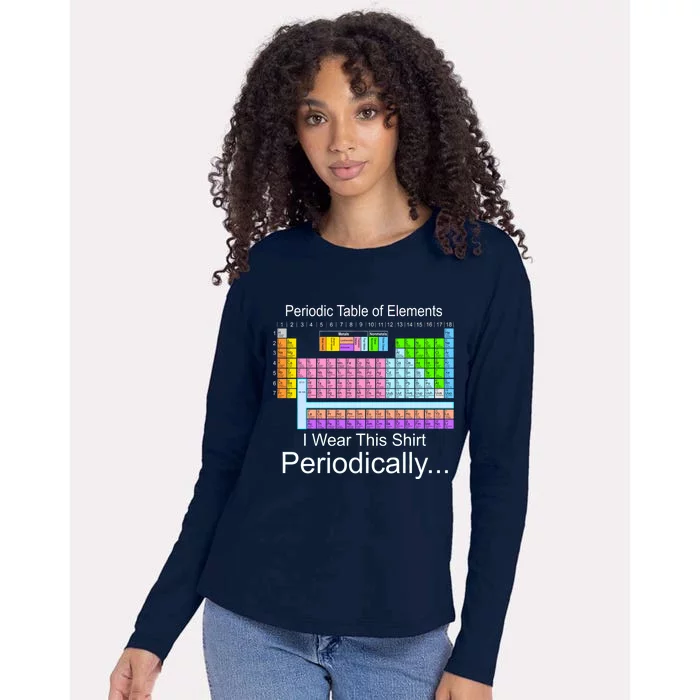 I Wear this Shirt Periodically Periodic Table of Elements Womens Cotton Relaxed Long Sleeve T-Shirt