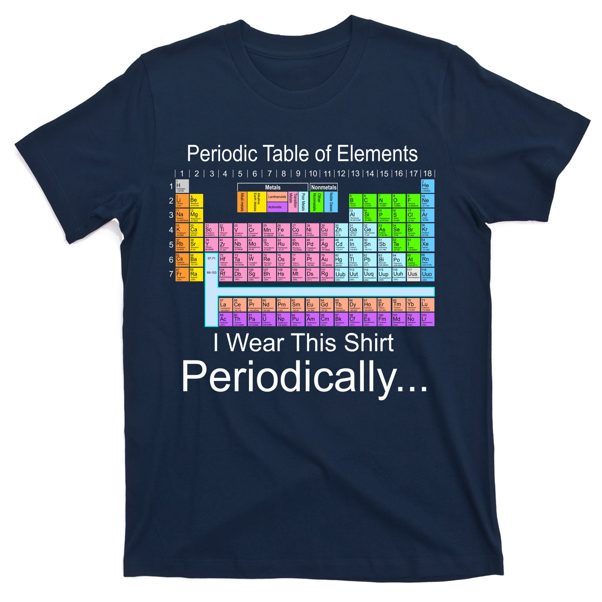 I Wear this Shirt Periodically Periodic Table of Elements T-Shirt