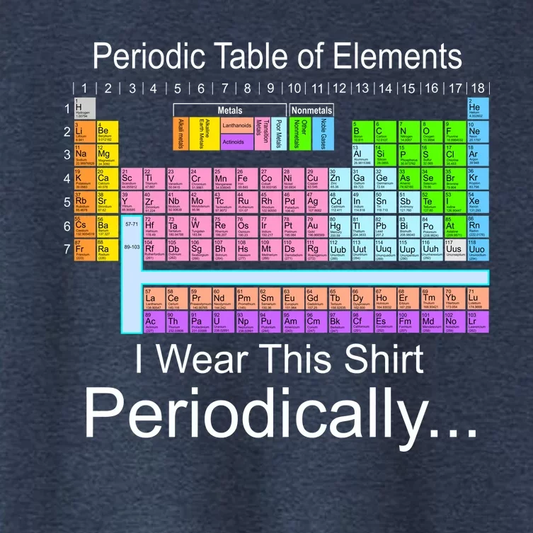 I Wear this Shirt Periodically Periodic Table of Elements Women's Crop Top Tee