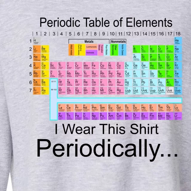 I Wear this Shirt Periodically Periodic Table of Elements Cropped Pullover Crew