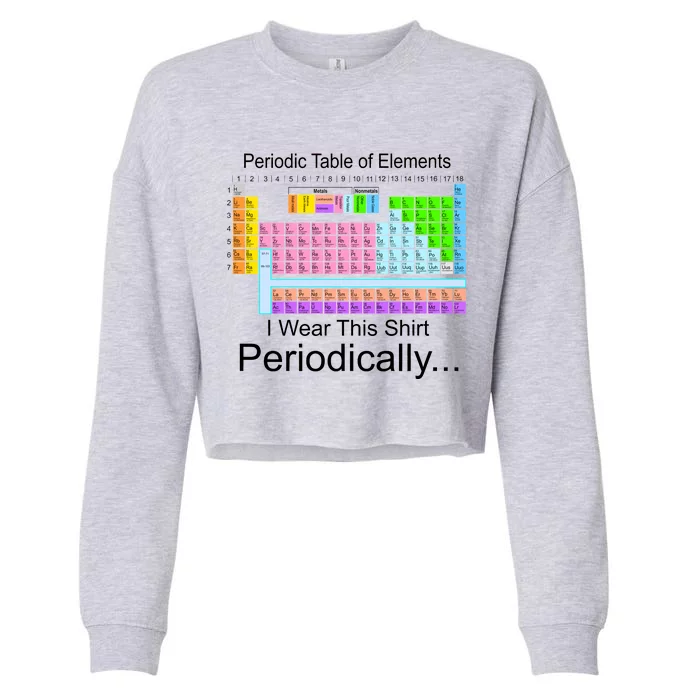 I Wear this Shirt Periodically Periodic Table of Elements Cropped Pullover Crew