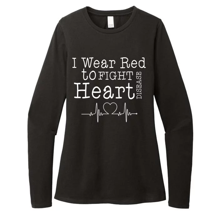 I Wear To Fight Heart Disease Womens CVC Long Sleeve Shirt