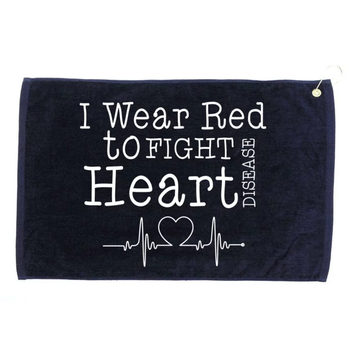 I Wear To Fight Heart Disease Grommeted Golf Towel