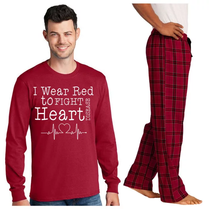 I Wear To Fight Heart Disease Long Sleeve Pajama Set