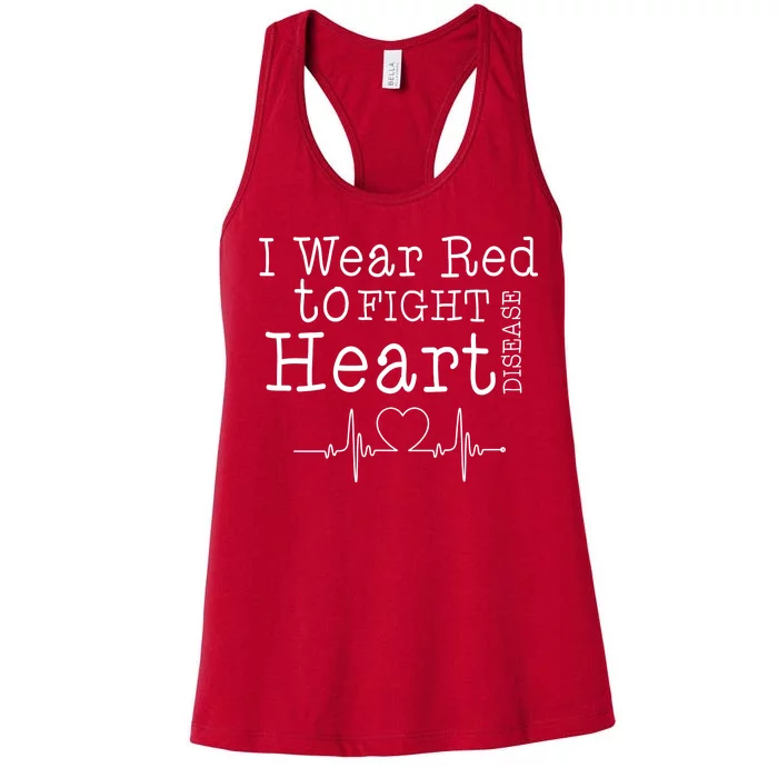 I Wear To Fight Heart Disease Women's Racerback Tank