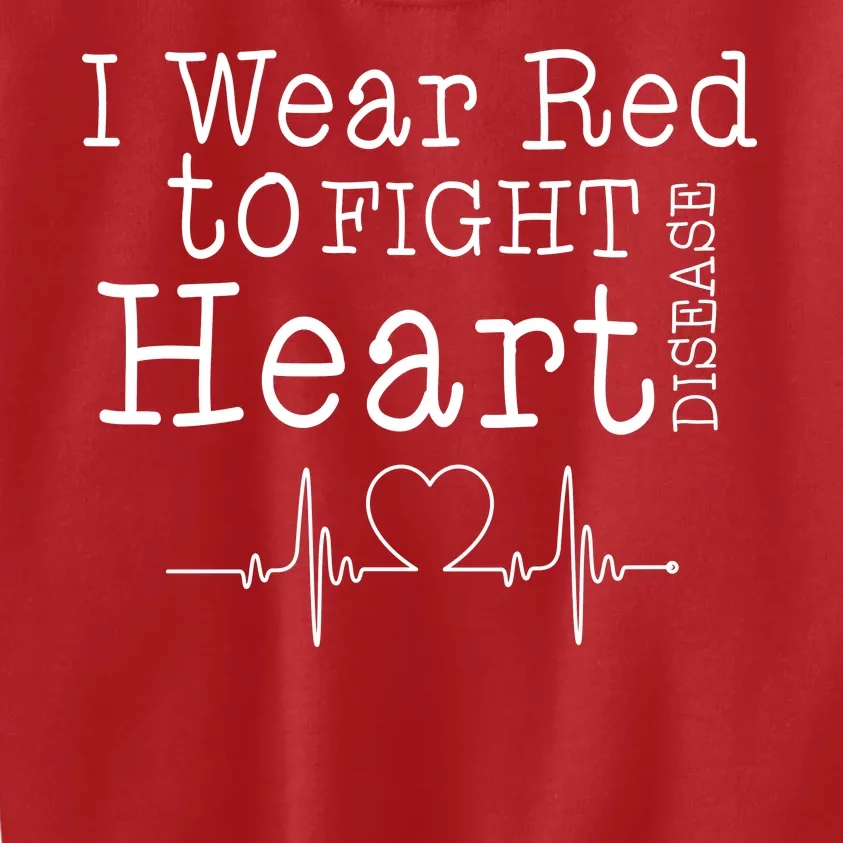 I Wear To Fight Heart Disease Kids Sweatshirt