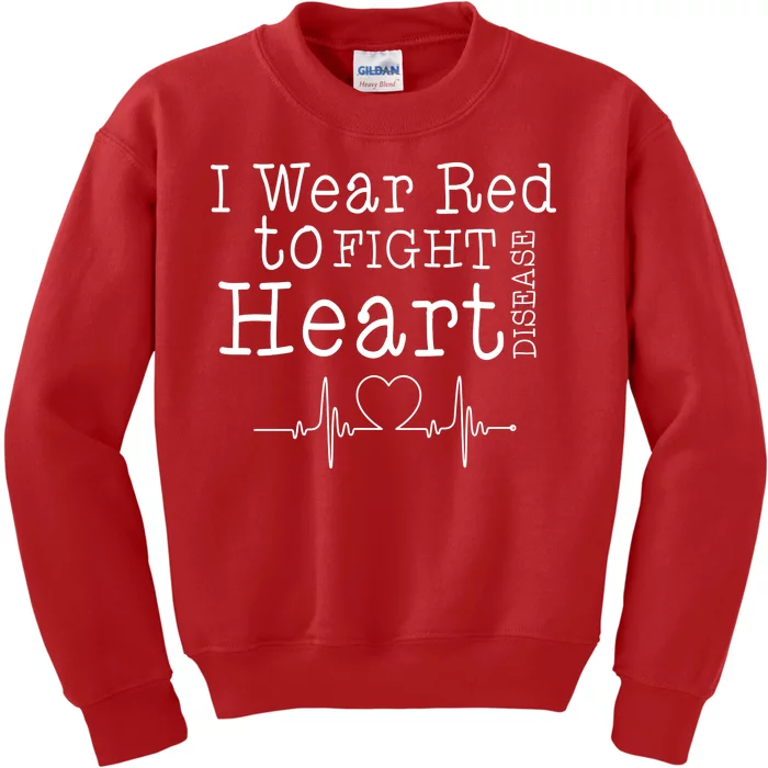 I Wear To Fight Heart Disease Kids Sweatshirt