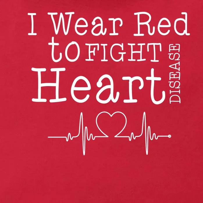 I Wear To Fight Heart Disease Zip Tote Bag