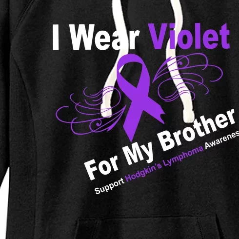 I Wear Violet For My Brother Women's Fleece Hoodie