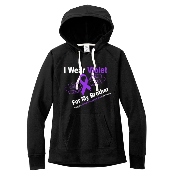 I Wear Violet For My Brother Women's Fleece Hoodie